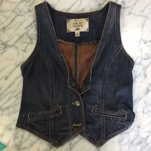 Vintage western style denim vest